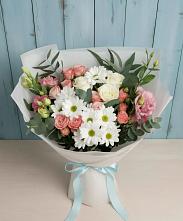 Букет цветов из:  Розы, Лизиантусы и Хризантемы #REPLACE_PRED# Придорожном