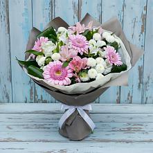 Букет цветов из:  Герберы, Альстромерии и Хризантемы #REPLACE_PRED# Придорожном