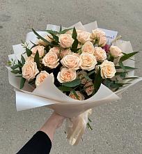 Букет Кремовые розы Латте в Придорожном