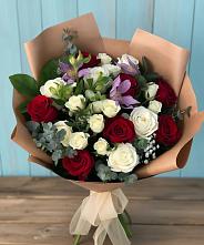 Букет цветов из:  Розы и Альстромерии в Придорожном