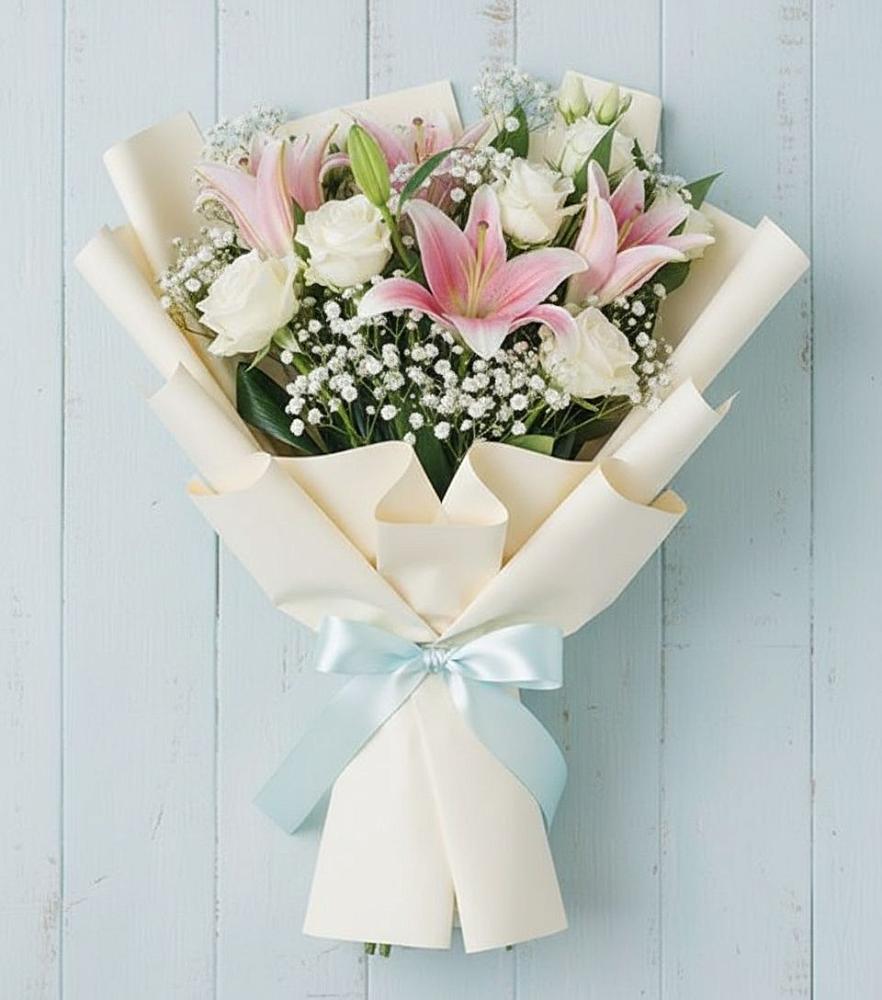 Букет цветов из: Лилии в Придорожном