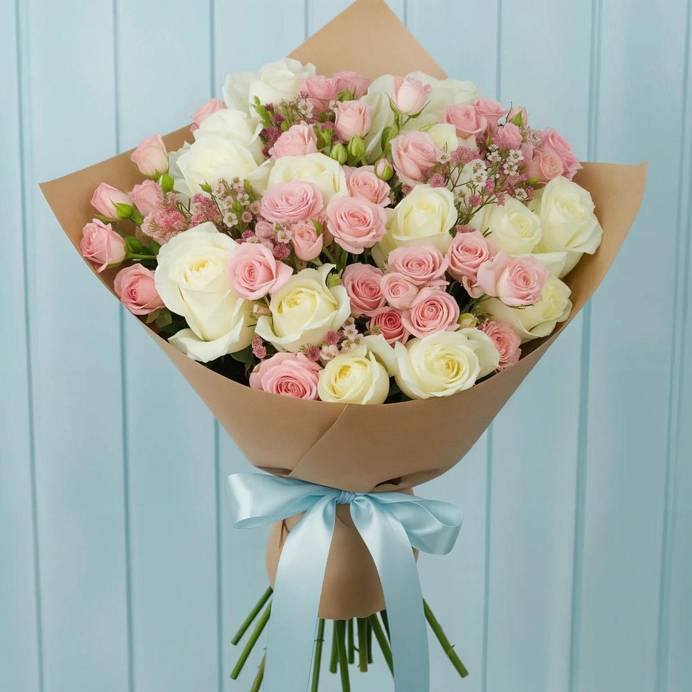 Букет цветов из: Розы в Придорожном