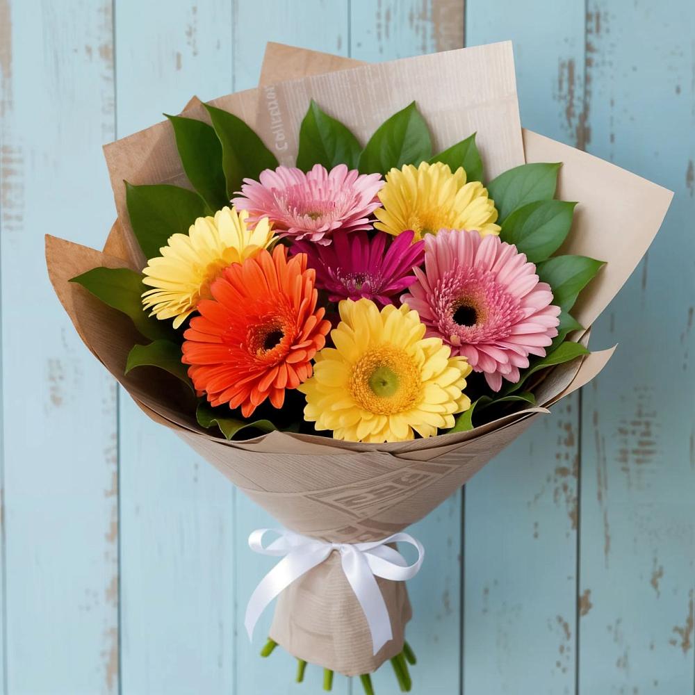 Букет цветов из: Герберы в Придорожном