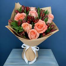 Букет цветов из:  Розы и Альстромерии в Придорожном