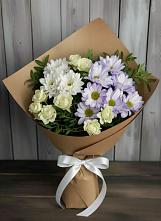 Букет цветов из:  Хризантемы и Розы #REPLACE_PRED# Придорожном