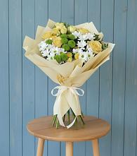 Букет цветов из:  Хризантемы и Розы в Придорожном