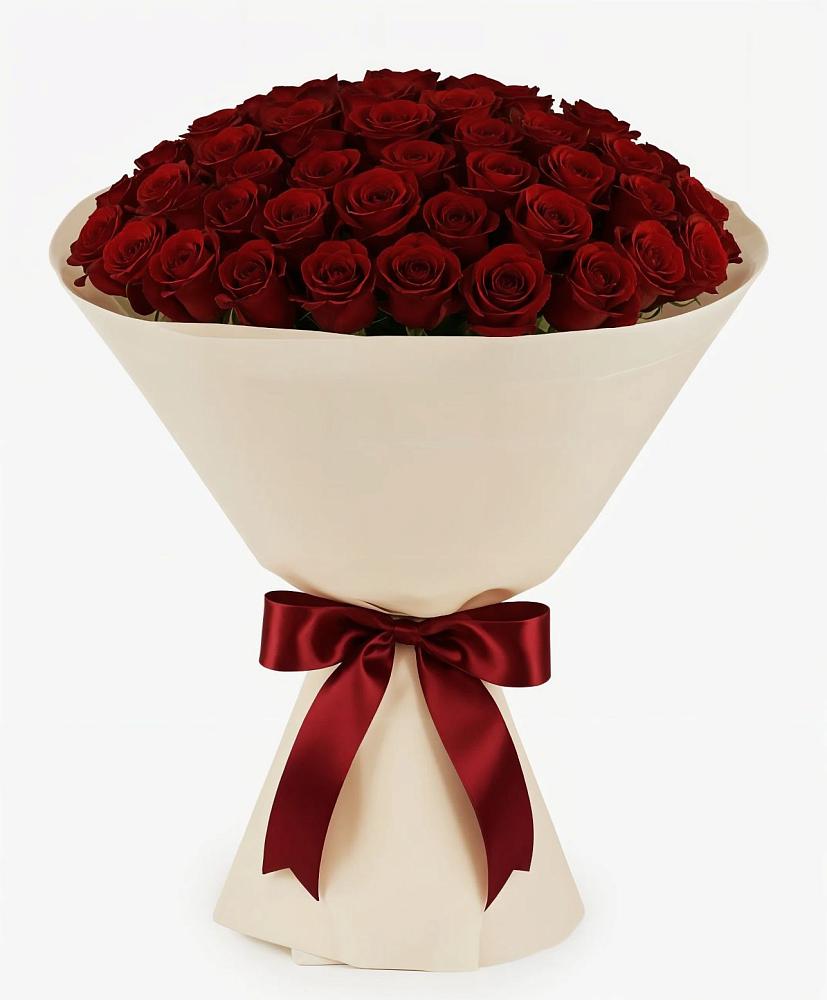 Букет 101 Бордовая роза Блэк Бакарра в Придорожном