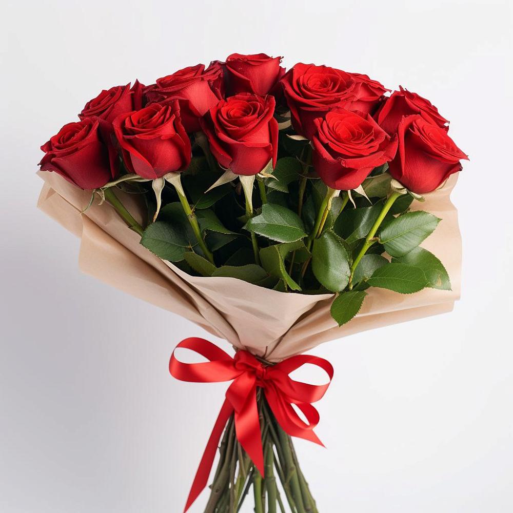 Букет 11 Красных роз Эдлесс Лав в Придорожном